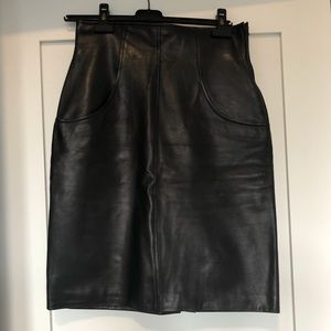Yves Saint Laurent 100% Leather Skirt